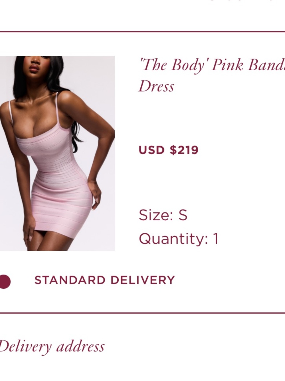 House of CB Blush Pink Bandage Mini Dress